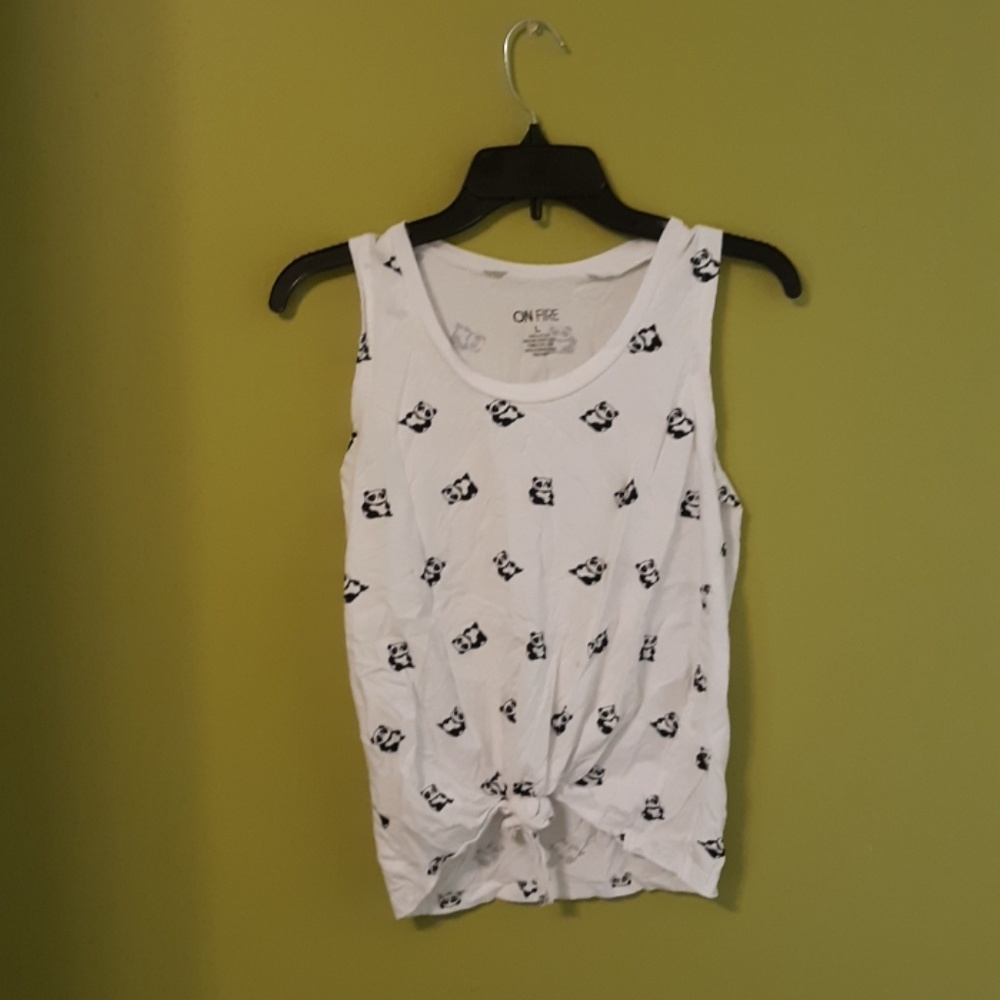 On Fire White Panda Tank